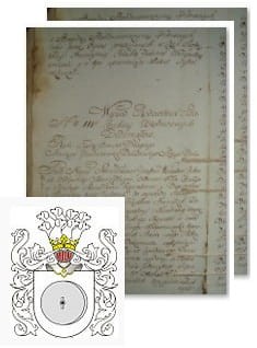 Przykładowe zdjęcie wywodu rodowitości szlacheckiej z 1802 roku, stron 2.jpg