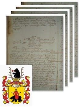 Przykładowe zdjęcie wywodu rodowitości szlacheckiej z 1802 roku, stron 4.jpg