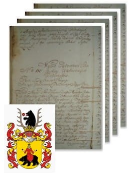 Przykładowe zdjęcie wywodu rodowitości szlacheckiej z 1802 roku, stron 4.jpg