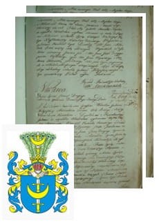 Przykładowe zdjęcie wywodu rodowitości szlacheckiej z 1802 roku, stron 2.jpg