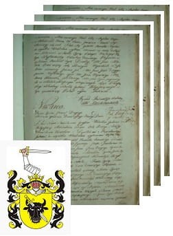 Przykładowe zdjęcie wywodu rodowitości szlacheckiej z 1802 roku, stron 4.jpg