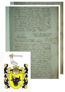 Przykładowe zdjęcie wywodu rodowitości szlacheckiej z 1802 roku, stron 2.jpg