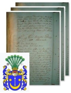 Przykładowe zdjęcie wywodu rodowitości szlacheckiej z 1802 roku, stron 3.jpg