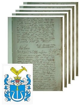Przykładowe zdjęcie wywodu rodowitości szlacheckiej z 1802 roku, stron 5.jpg