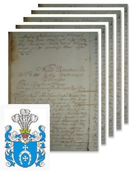Przykładowe zdjęcie wywodu rodowitości szlacheckiej z 1802 roku, stron 5.jpg