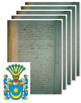 Przykładowe zdjęcie wywodu rodowitości szlacheckiej z 1802 roku, stron 5.jpg