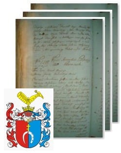 Przykładowe zdjęcie wywodu rodowitości szlacheckiej z 1802 roku, stron 3.jpg