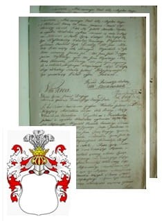 Przykładowe zdjęcie wywodu rodowitości szlacheckiej z 1802 roku, stron 2.jpg