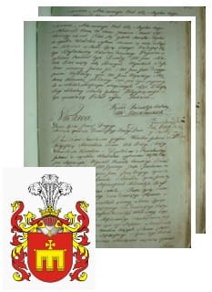 Przykładowe zdjęcie wywodu rodowitości szlacheckiej z 1802 roku, stron 2.jpg