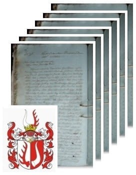 Przykładowe zdjęcie wywodu rodowitości szlacheckiej z 1805 roku, stron 6.jpg