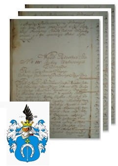 Przykładowe zdjęcie wywodu rodowitości szlacheckiej z 1802 roku, stron 3.jpg
