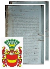 Przykładowe zdjęcie wywodu rodowitości szlacheckiej z 1805 roku, stron 2.jpg
