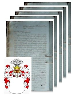 Przykładowe zdjęcie wywodu rodowitości szlacheckiej z 1810 roku, stron 5.jpg