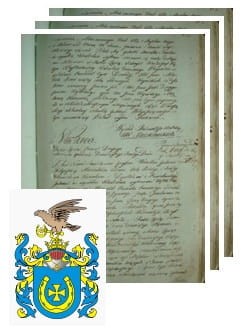 Przykładowe zdjęcie wywodu rodowitości szlacheckiej z 1802 roku, stron 3.jpg